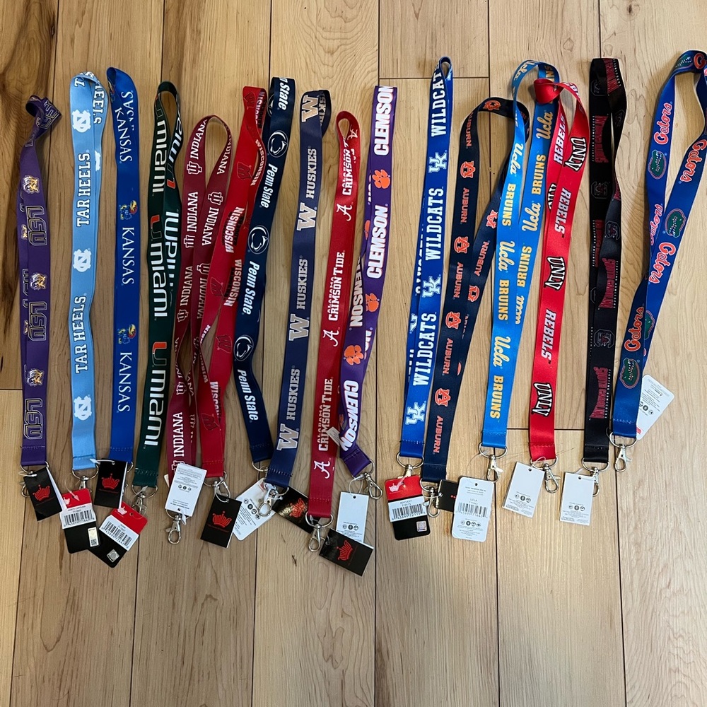 NCAA Lot of 5 Lanyards NWT (See description!)